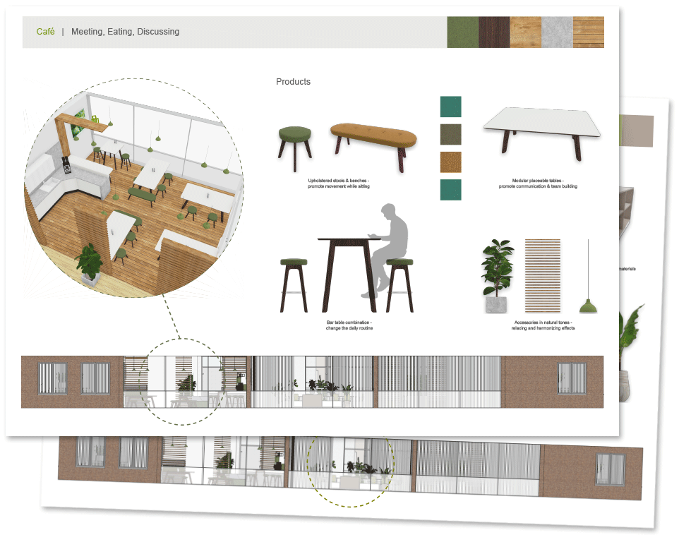 pCon.planner: Druck und Präsentation der erstellten Renderings